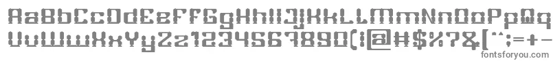 フォントGAMER Bold – 白い背景に灰色の文字
