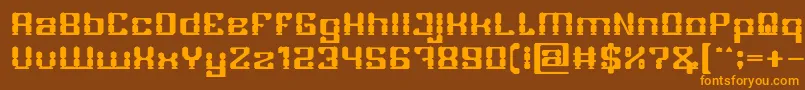 GAMER Bold Font – Orange Fonts on Brown Background