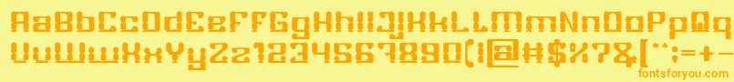 GAMER Bold Font – Orange Fonts on Yellow Background