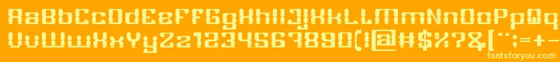 GAMER Bold Font – Yellow Fonts on Orange Background
