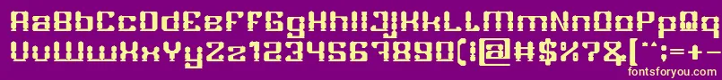 GAMER Bold Font – Yellow Fonts on Purple Background