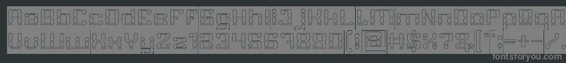 Шрифт GAMER Hollow Inverse – серые шрифты на чёрном фоне