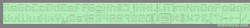 GAMER Hollow Inverse Font – Green Fonts on Gray Background