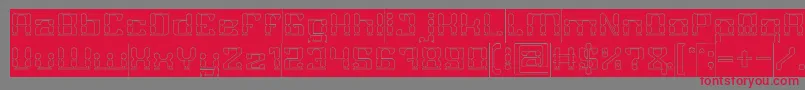 GAMER Hollow Inverse Font – Red Fonts on Gray Background