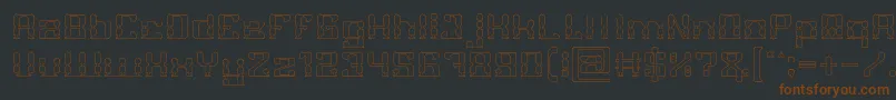 GAMER Hollow Font – Brown Fonts on Black Background