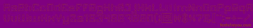 GAMER Hollow Font – Brown Fonts on Purple Background