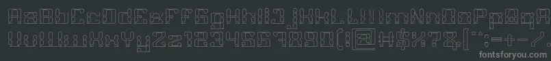 フォントGAMER Hollow – 黒い背景に灰色の文字