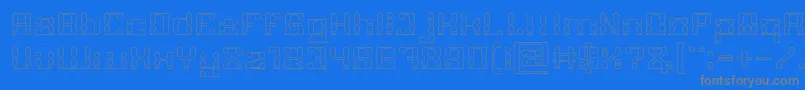 Шрифт GAMER Hollow – серые шрифты на синем фоне