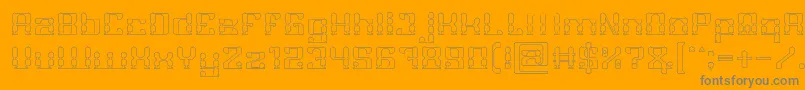 GAMER Hollow Font – Gray Fonts on Orange Background