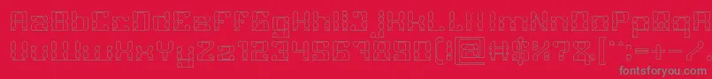Шрифт GAMER Hollow – серые шрифты на красном фоне