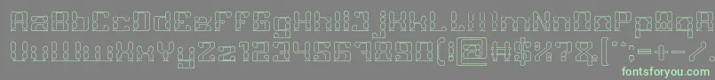 GAMER Hollow-Schriftart – Grüne Schriften auf grauem Hintergrund