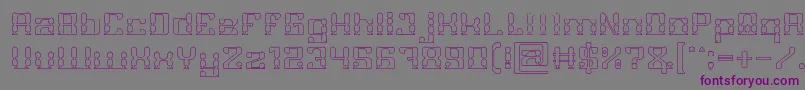 GAMER Hollow Font – Purple Fonts on Gray Background