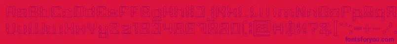 Шрифт GAMER Hollow – фиолетовые шрифты на красном фоне