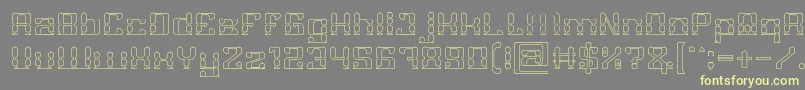 GAMER Hollow Font – Yellow Fonts on Gray Background