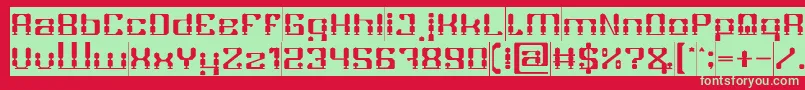 フォントGAMER Inverse – 赤い背景に緑の文字