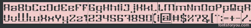 Czcionka GAMER Inverse – różowe czcionki na czarnym tle