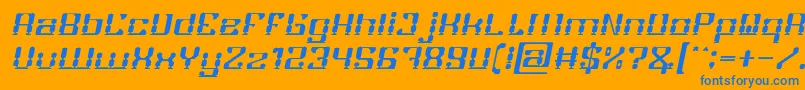 fuente GAMER Italic – Fuentes Azules Sobre Fondo Naranja