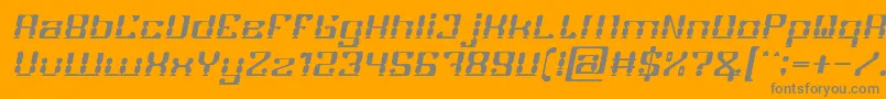 GAMER Italic-Schriftart – Graue Schriften auf orangefarbenem Hintergrund