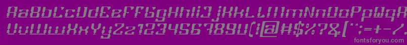 GAMER Italic Font – Gray Fonts on Purple Background