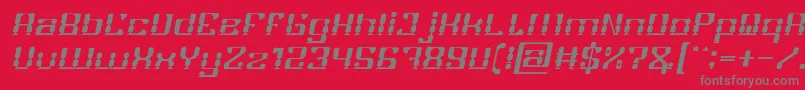 フォントGAMER Italic – 赤い背景に灰色の文字