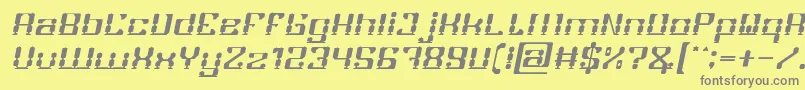 GAMER Italic Font – Gray Fonts on Yellow Background
