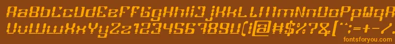 Шрифт GAMER Italic – оранжевые шрифты на коричневом фоне