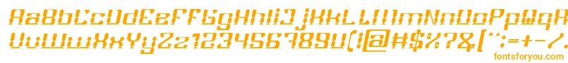 GAMER Italic Font – Orange Fonts on White Background