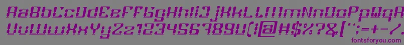 GAMER Italic Font – Purple Fonts on Gray Background
