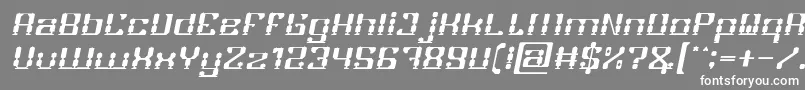 Fonte GAMER Italic – fontes brancas em um fundo cinza