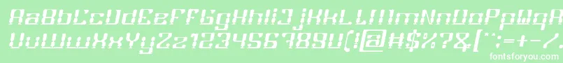 GAMER Italic Font – White Fonts on Green Background
