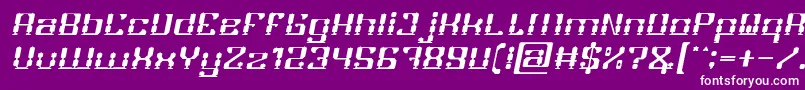 GAMER Italic Font – White Fonts on Purple Background