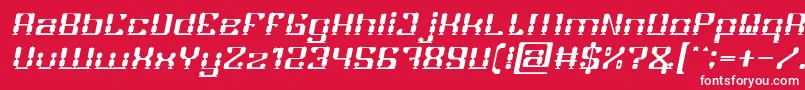 GAMER Italic Font – White Fonts on Red Background