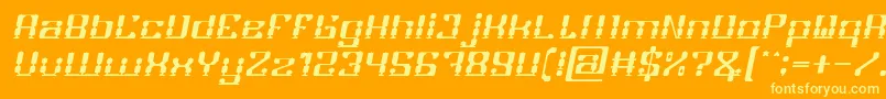 GAMER Italic Font – Yellow Fonts on Orange Background