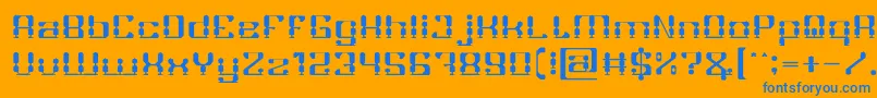 GAMER Light Font – Blue Fonts on Orange Background