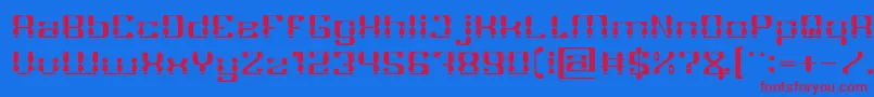 GAMER Light-Schriftart – Rote Schriften auf blauem Hintergrund