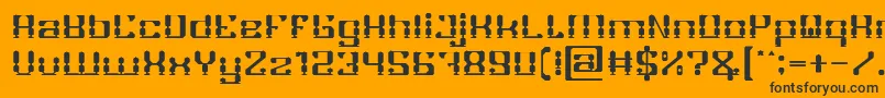 GAMER Font – Black Fonts on Orange Background