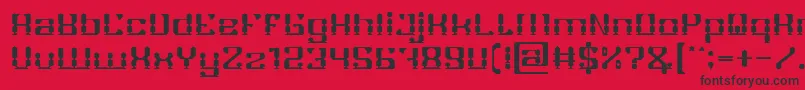 GAMER-Schriftart – Schwarze Schriften auf rotem Hintergrund