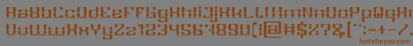 GAMER Font – Brown Fonts on Gray Background