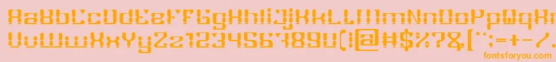 GAMER Font – Orange Fonts on Pink Background