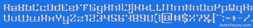 フォントGAMER – ピンクの文字、青い背景