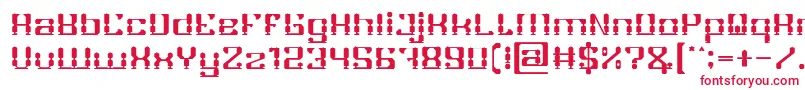 GAMER-fontti – punaiset fontit valkoisella taustalla