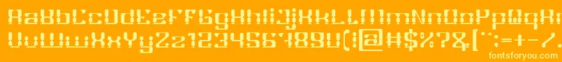 GAMER Font – Yellow Fonts on Orange Background