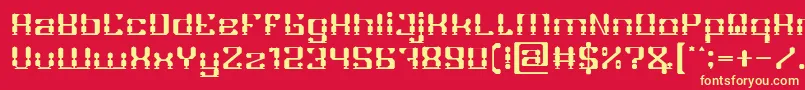 GAMER Font – Yellow Fonts on Red Background