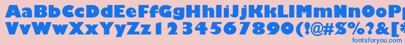 GillSansUltraBold Font – Blue Fonts on Pink Background