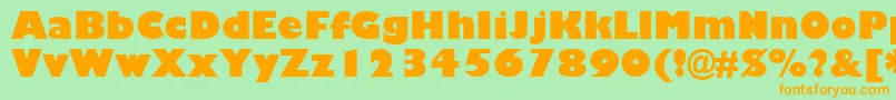 GillSansUltraBold Font – Orange Fonts on Green Background