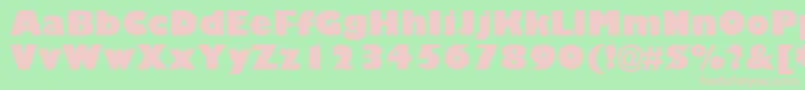 GillSansUltraBold Font – Pink Fonts on Green Background