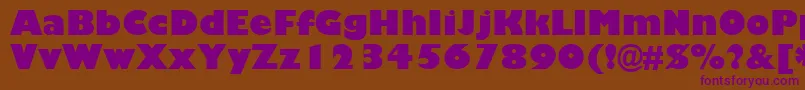 GillSansUltraBold Font – Purple Fonts on Brown Background