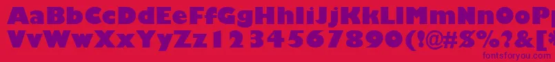 GillSansUltraBold Font – Purple Fonts on Red Background