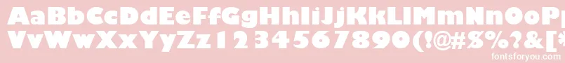 GillSansUltraBold Font – White Fonts on Pink Background