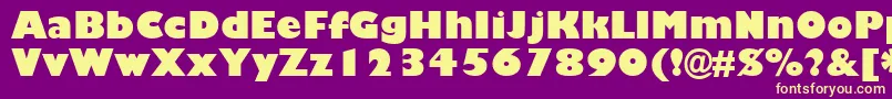 GillSansUltraBold Font – Yellow Fonts on Purple Background